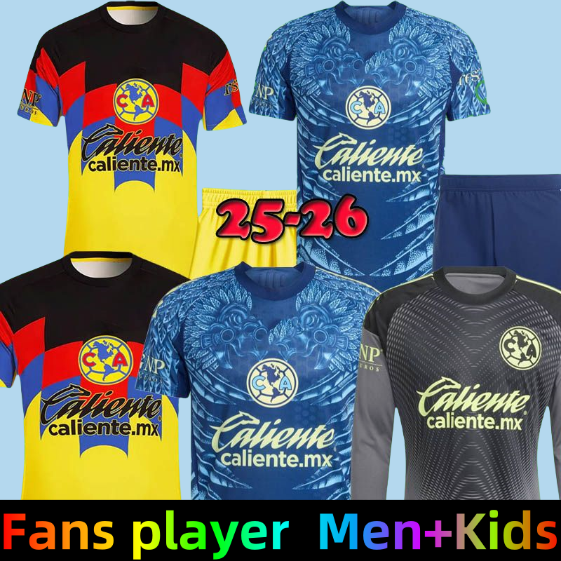 FC MX club america Soccer Jersey 25 26 kids kit goalkeeper 2025 2026 football shirt J.QUINONES GIOVANI HENRY Home Away fans player match uniform