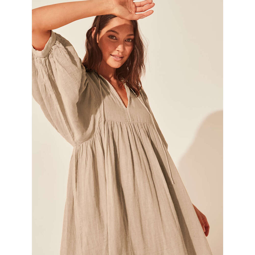 Fashion New Spring Summer Women's Plus Size Loose Lantern Sleeve Casual Sweet Fresh Girl Style Dress B5