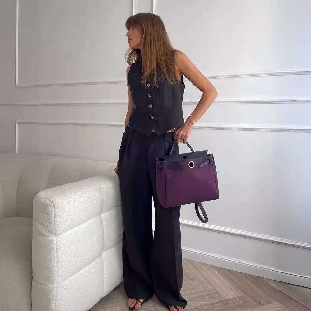 And Casual Two-Piece Spring Summer New Women's Fashion Sleeveless Vest Low-Waist Pants Set B5