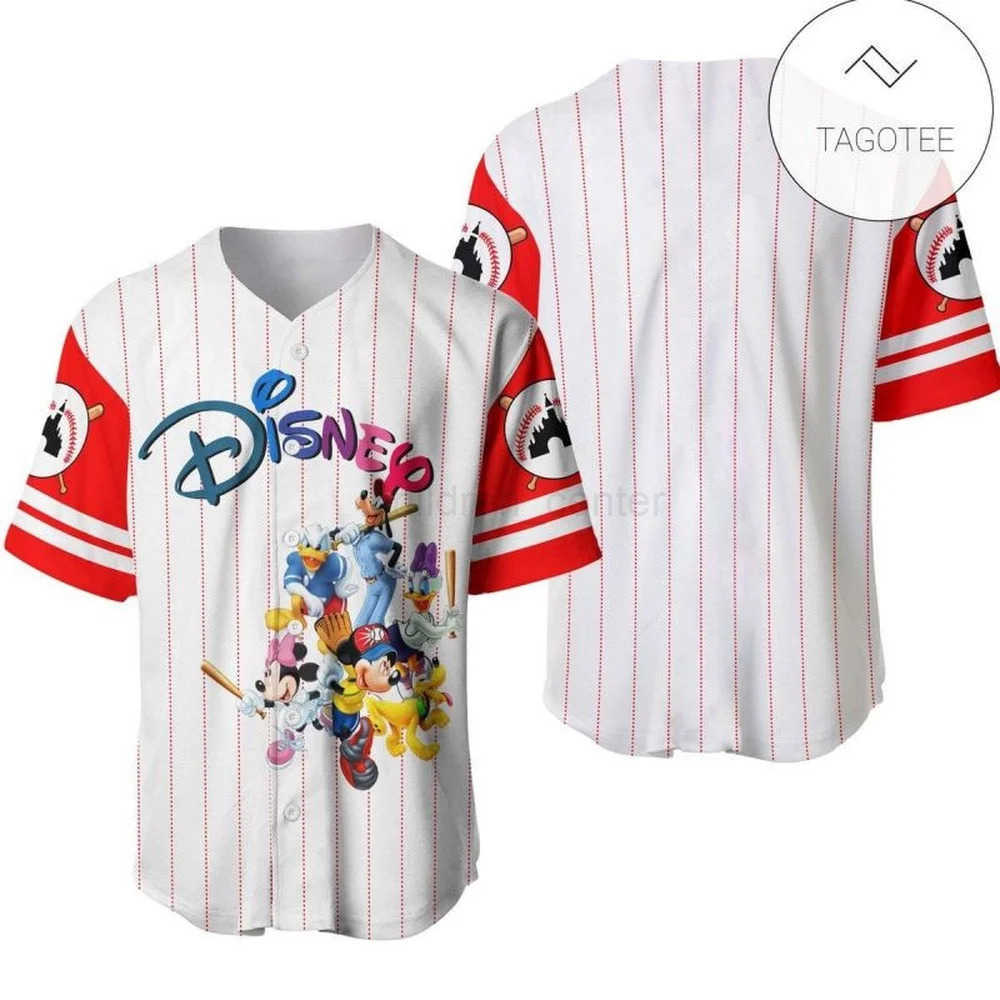 Disney Anniversary Disney Mickey Mouse Cartoon Baseball Jersey Unisex Shirts Summer Childrens Cartoon Casual Sweatshirts W250718