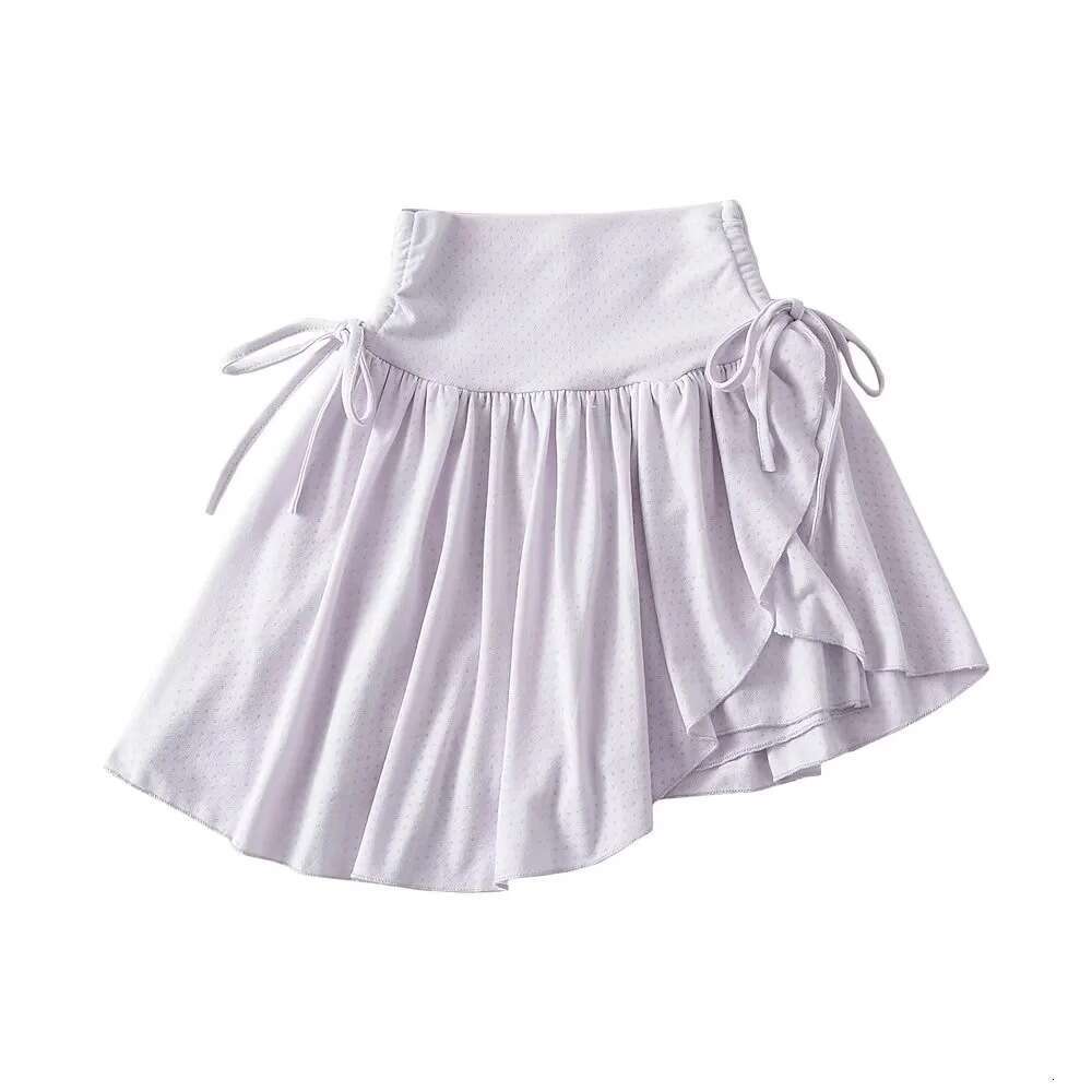 Puffy Half For Women With Drawstring, Pleated A-Line Short Pants, High Waist, Anti-Exposure, Irregular Skirt B5