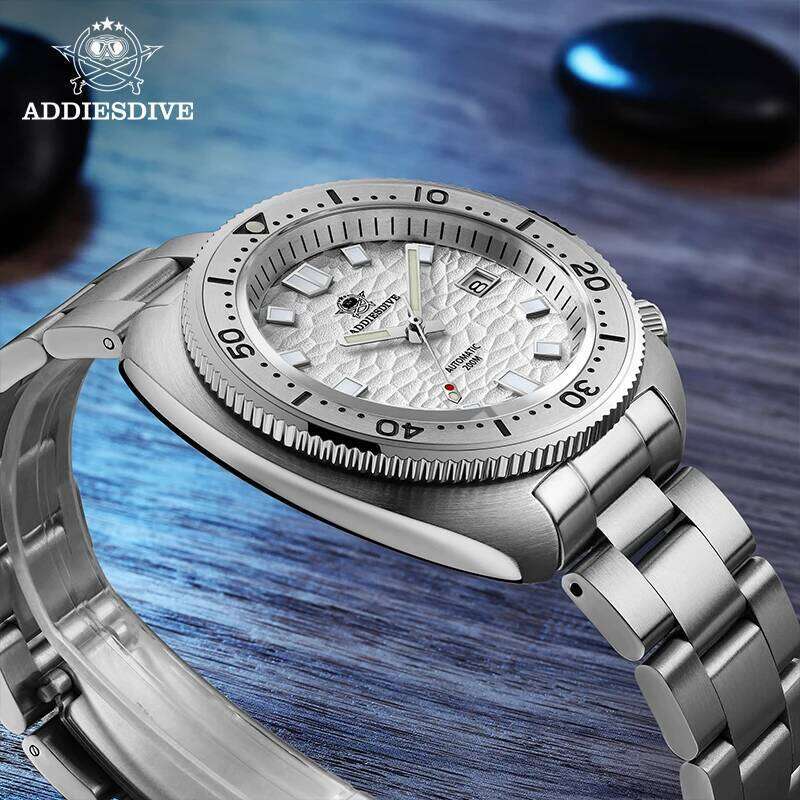 ADDIESDIVE Automatic Mechanical Man Sier Premium Business Casual Waterproof NH35A 316L Stainless Steel Men's Watch free shipping