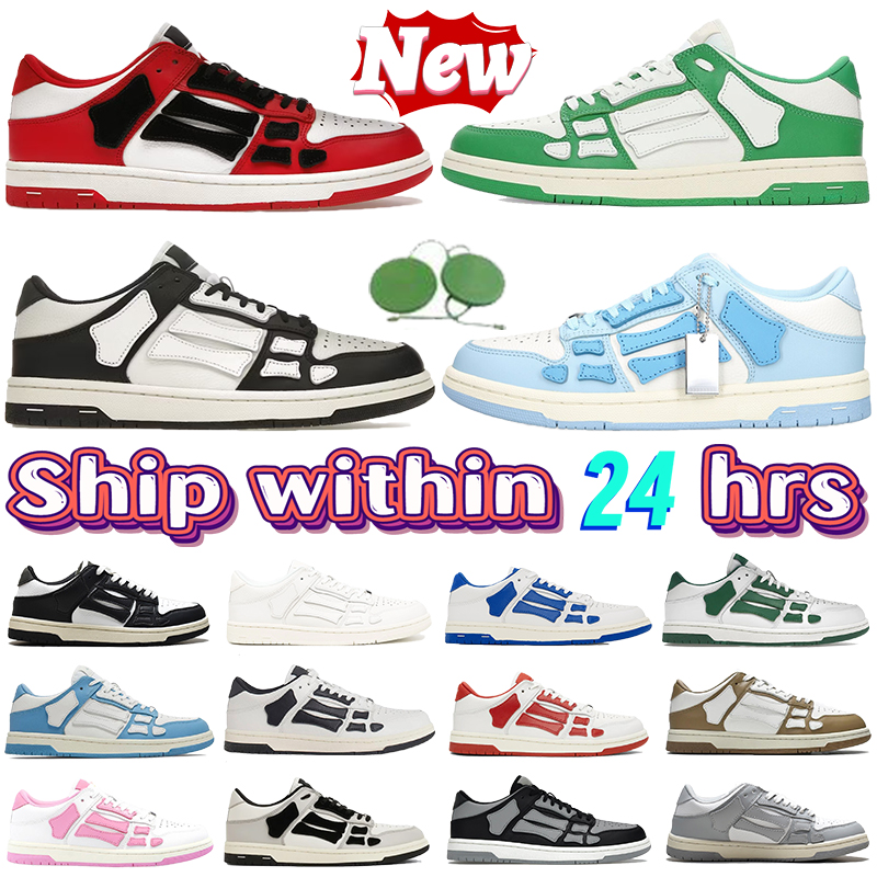 Designer Shoes Mens Womens Casual Sneakers Skel Top Low Genuine Leather Sneaker triple Black White Powder Blue Flat Sports Outdoor Trainers for Men Women Runner Shoe