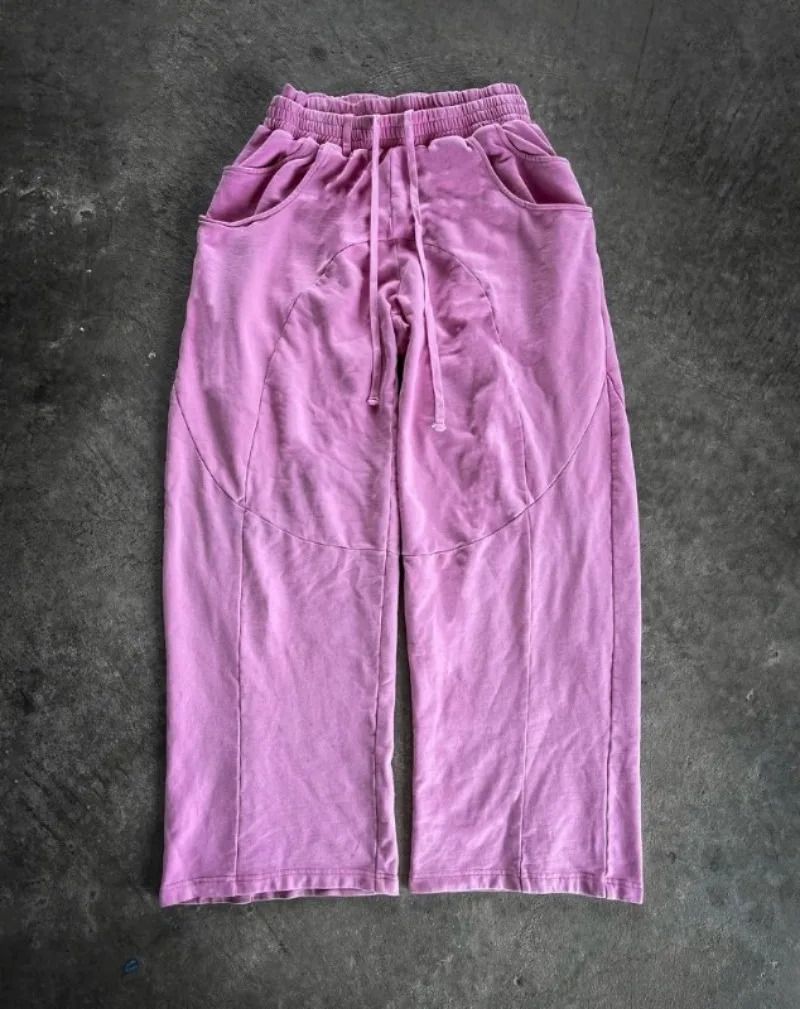 Y2K Harajuku Retro Pants Trend Eye Pattern Embroidery Pockets Stitching Casual Sweatpants Couple Hip Hop Fashion Versatile Pants 250715