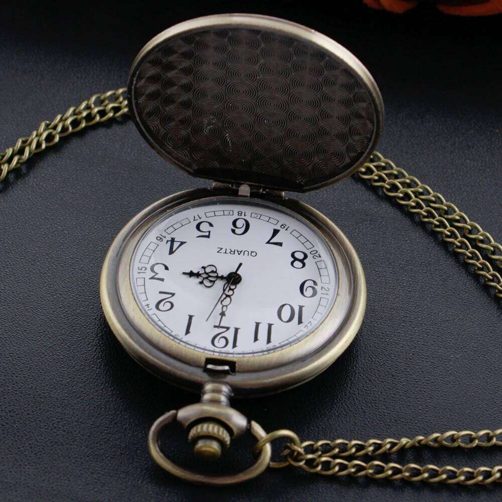 free shipping Bronze Mysterious Number Puzzle Men's and Women's Pendant Quartz Pocket Watch Retro Fashion Necklace Student's Best Gi