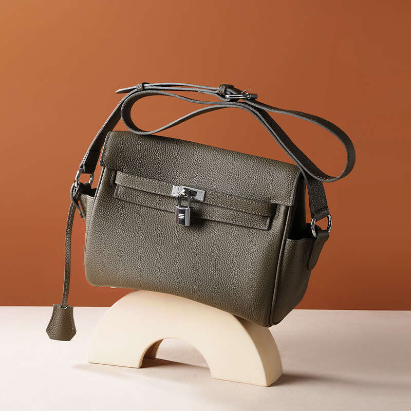 Luxury designer original Togolese leather messenger with large capacity and high quality hand slung portable shoulder bag.