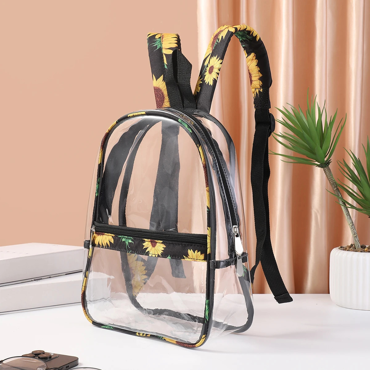 PVC Backpack Large Capacity Womens Backpack Childrens Backpack Organizer Bag Transparent Bag Waterproof and Stain Resistan 250714