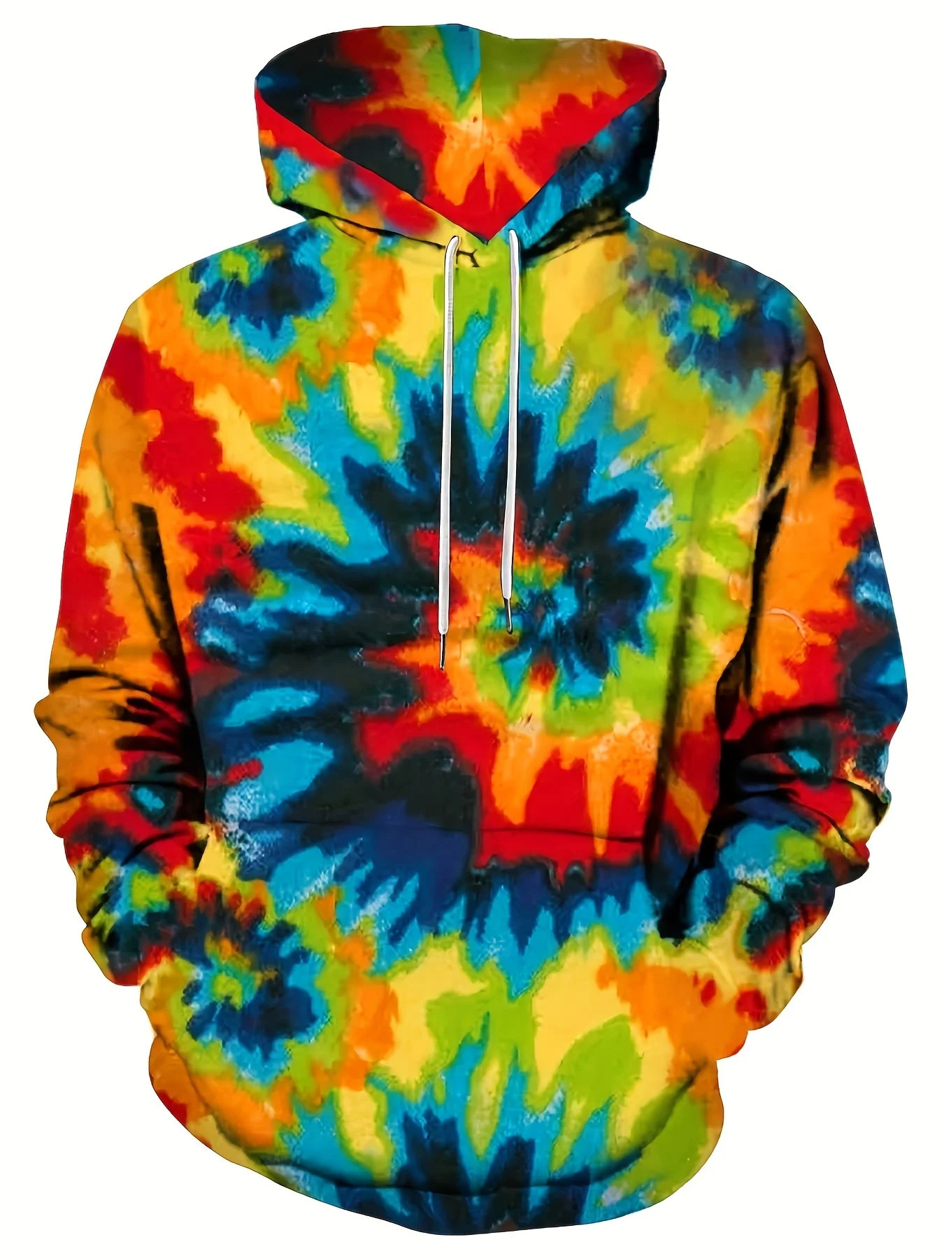 Mens Hoodie 3D Tie Dye Print Sweatshirts For Men Casual Hooded Shirt Y2k Hoodies Pullover Clothes Harajuku Top Clothing 250709