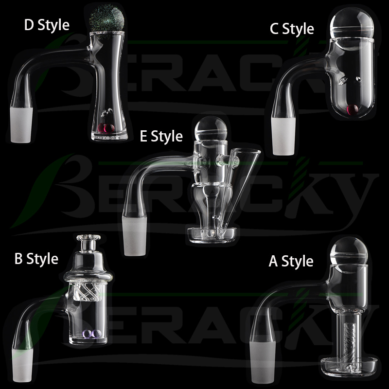 Beracky Full Weld Beveled Edge Terp Slurpers Round Bottom Quartz Banger Terp Slides Quartz Nails For Glass Bongs Dab Rigs