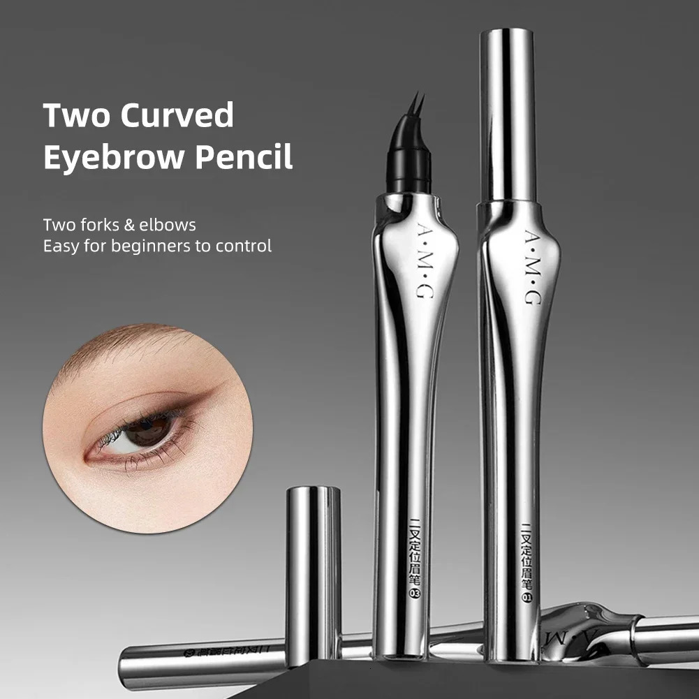Ultra-fine 2 Point Silver Eyebrow Pen Liquid Wild Eyebrow Tattoo Waterproof 2 Fork Silkworm Brow Pen Easy To Grip Eye Makeup 250712