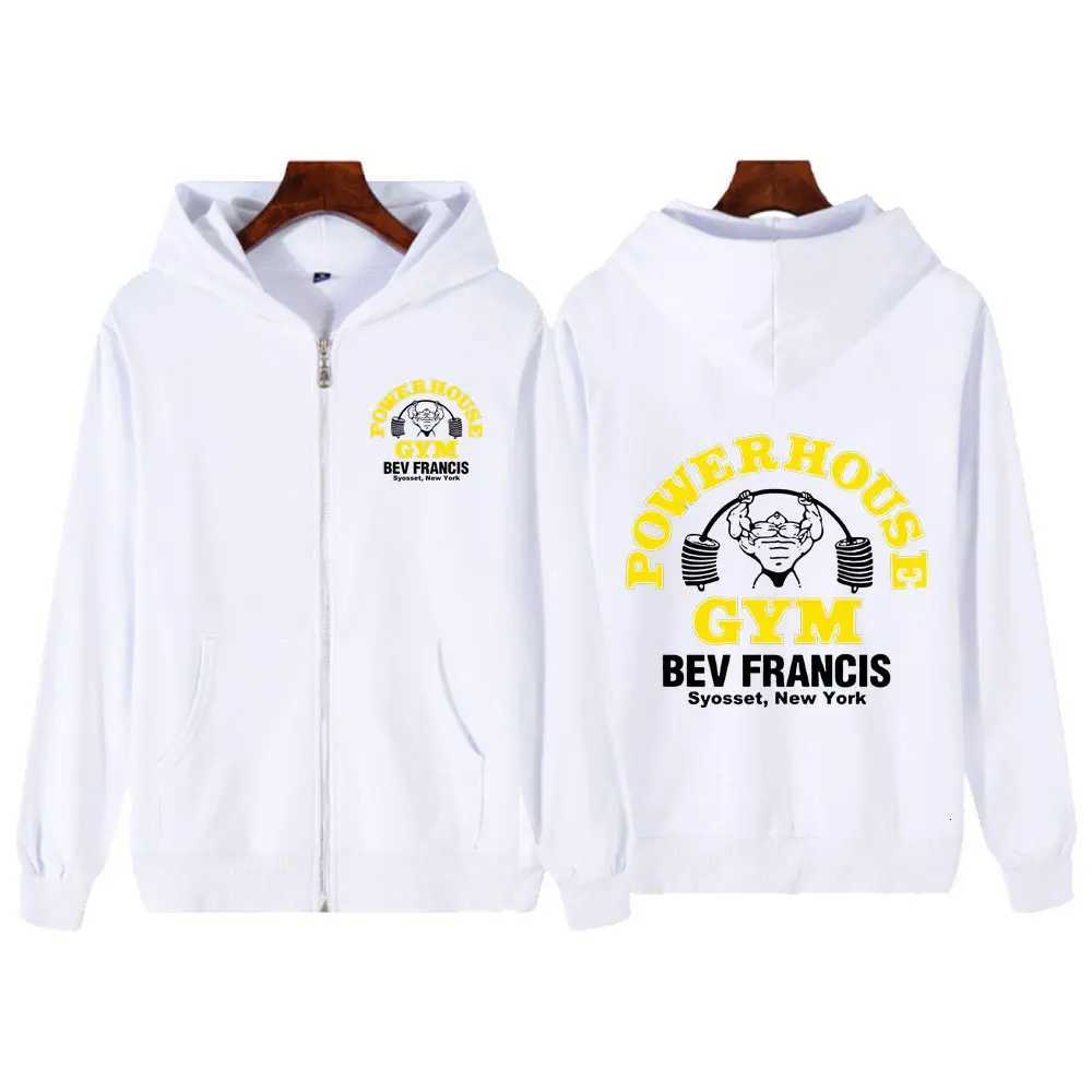 Gym Graphic Hoodie Olympia Fitness Weightlifting Exercise Hip-Hop Zip Up Sweatshirt Men Women Harajuku Zipper Hoodies X2507181