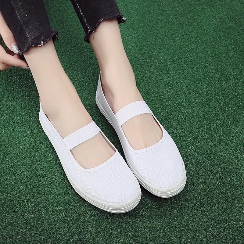 2024 Spring and Autumn Unisex Work Shoes Casual Lazy Canvas Slip-on White Labor Insurance Shoes er Shoes Men 250716