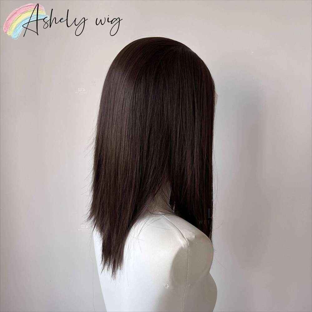 Dark For Women Cold Brown Hand-Hooked Wig Hair Synthetic Wigs High Quality Short Lace Front