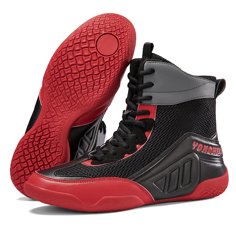 Boxing shoes Sanda shoes comprehensive training shoes high-top squat training shoes non-slip breathable and shock-absorbing