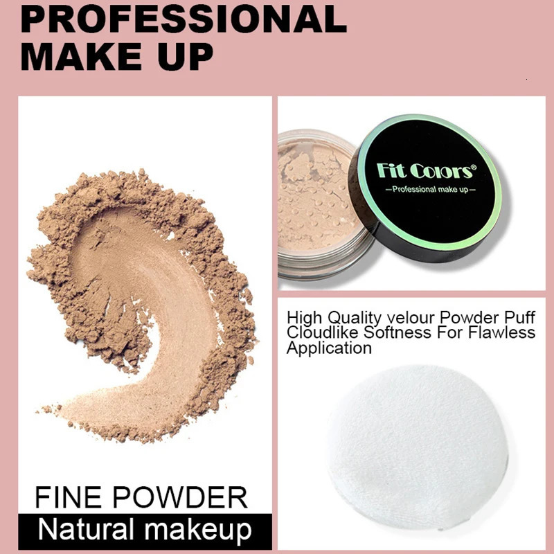 4 Color Loose Powder Makeup Concealer Face Powder Oil-control Long Lasting Waterproof Matte Light Nude Translucent Powder Makeup 250716