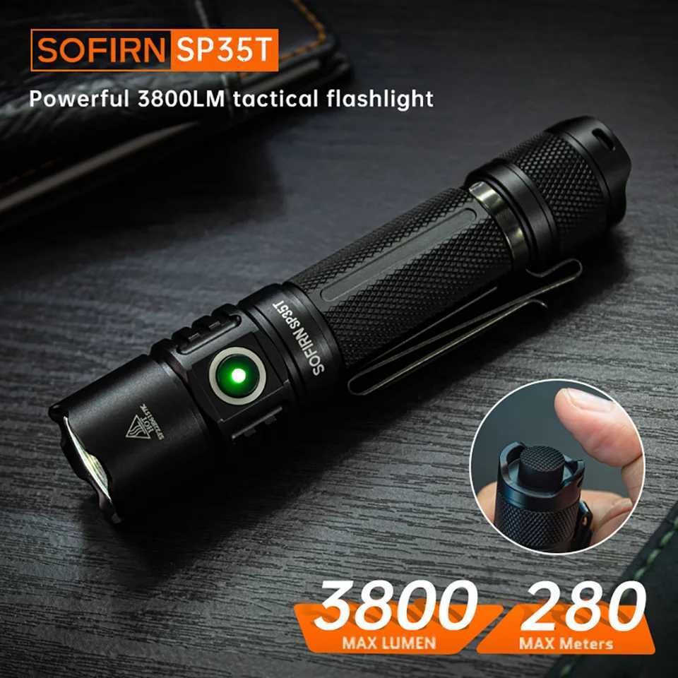 3800lm Tactical 21700 Flashlight Powerful LED Light USB C Rechargeable Torch with Dual Switch Power Indicator ATR R250718