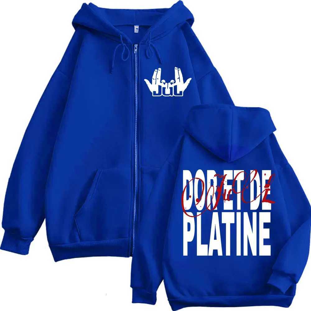 French Rapper JUL Double Sided Print Zipper Hoodie Men Women Clothing Hip Hop Zip Up Sweatshirts High Quality Fashion Pullovers X2507181