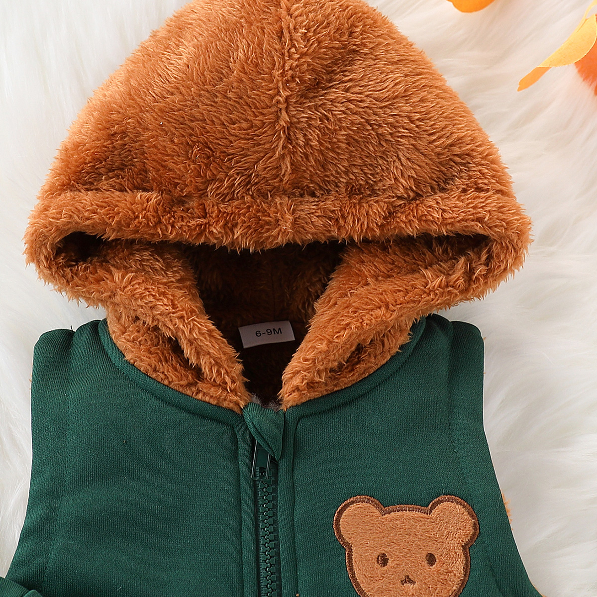 JOPGEEY Winter Fashionable Baby Boy Outfit - Long-Sleeve Cartoon Sweatshirt, Padded Pants w/ Pocket Detailing & Warm Zip-Up Jacket, Fashionable design