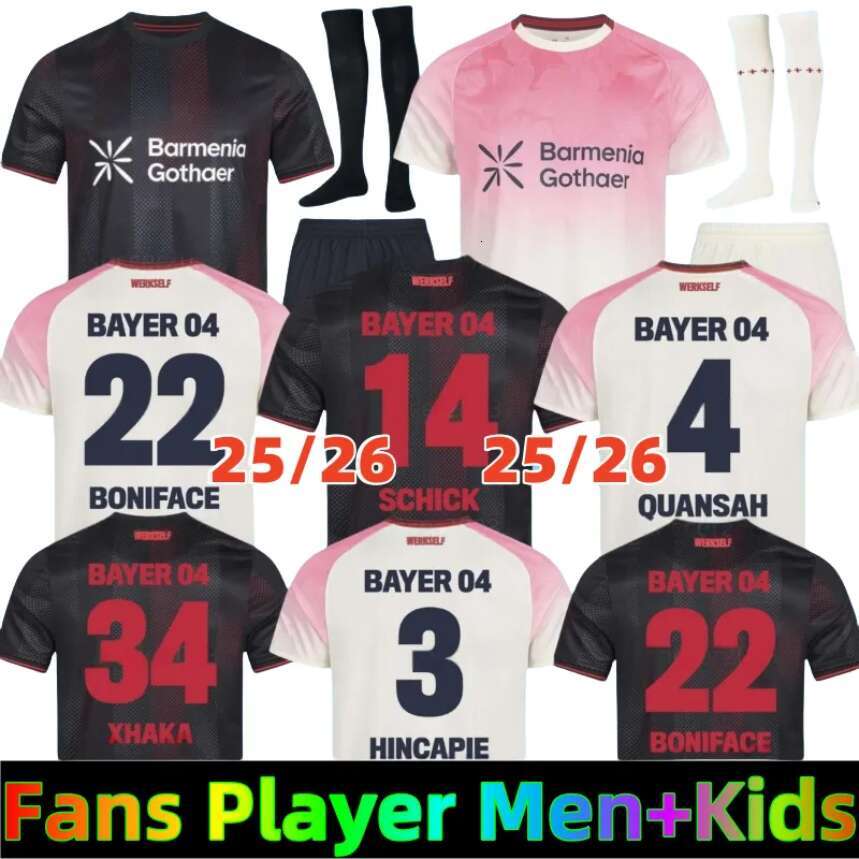 25 26 Bayer 04 LevErkuSenS Soccer Jerseys WIRTZ BONIFACE HINCAPIE HOFMANN TAPSOBA SCHICK PALACIOS FRIMPONG GRIMALDO 2025 2026 Home Away Mens Football Shirts