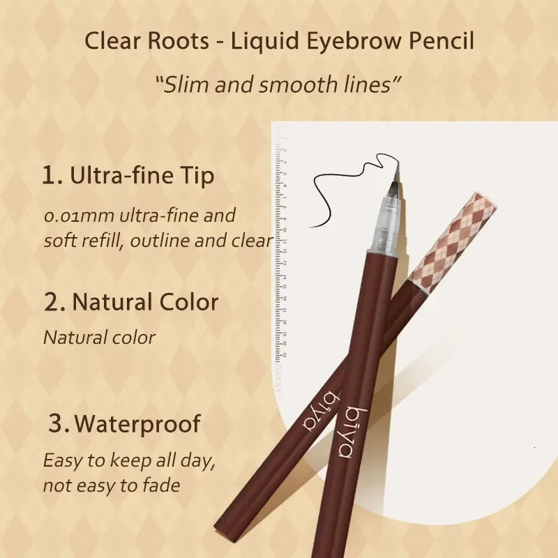 1PC Liquid Eyebrow Pencil Waterproof Long Lasting Smooth Eyeliner Lying Silkworm 0.01mm Ultra Fine Eyebrow Tattoo Pen Makeup 250712
