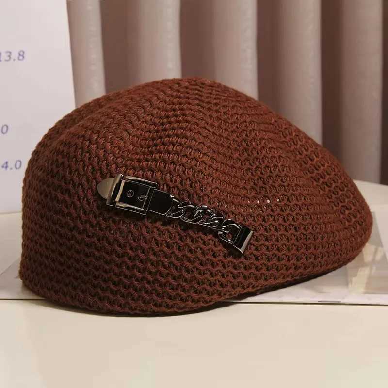 Korean Version Trendy Cool Reverse Wearing Forward Hat For Women Spring And Autumn Winter Mesh Breathable Beret Versatile Hat L250718