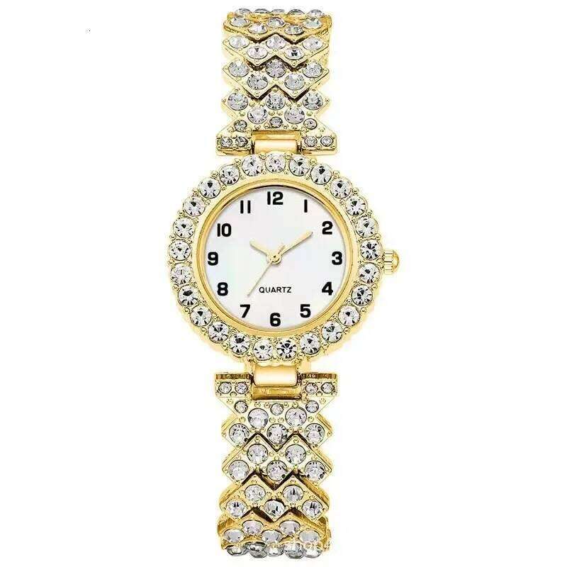 free shipping 2024 2pcs Fashion Women Watch Sier Strap Quartz Wristwatch Alloy Bracelet for Ladies Jewelry Set Clock Gift free shipp