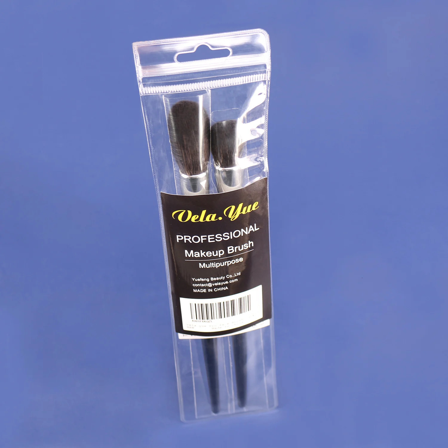 Vela.Yue 2pcs Makeup Brushes Set for Face Powder Blusher Highlighters Luminizers Cosmetics Beauty Tools Kit 250716