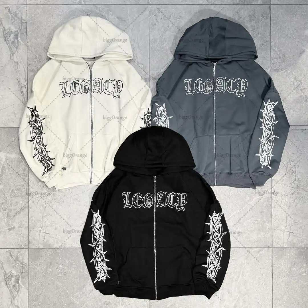 2025 New Y2K Harajuku Gothic Graphic Zipper Hoodie Hip-Hop Punk Retro Streetwear Trendy Brand High Street Casual Oversized Sweatshirt X2507181