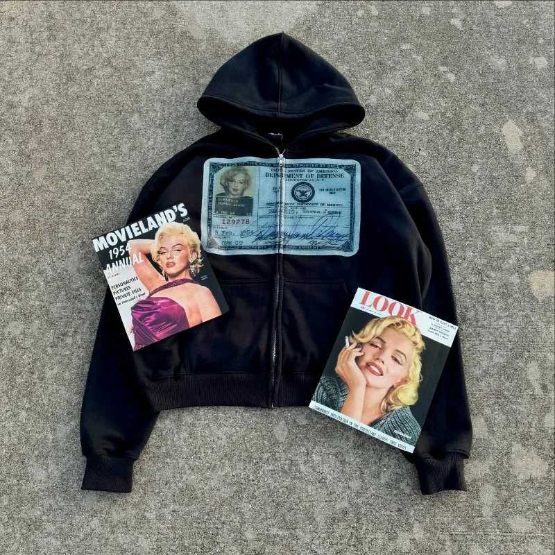 2K Retro Autumn Hoodies for Men Women Printed Personalized Patterns Street Style Streetwear Hoodies Cardigan Long Sleeve Tops X250718