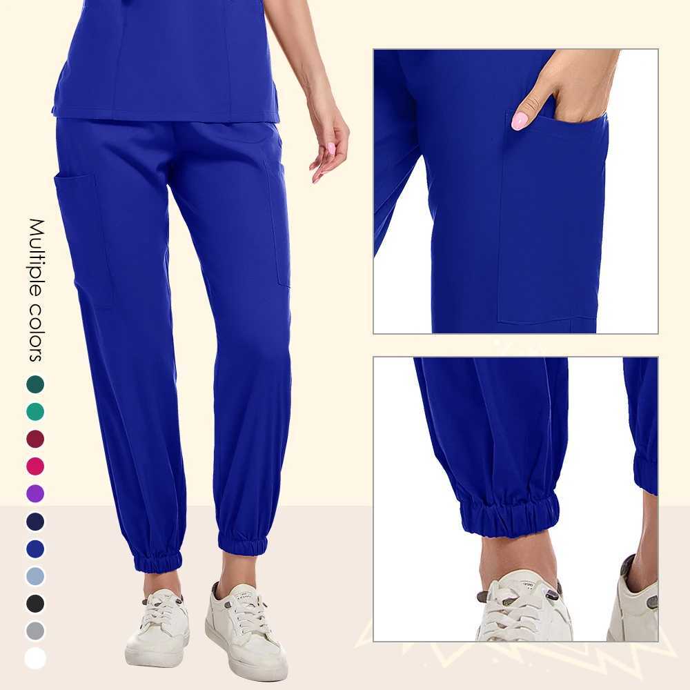 Surgical Set Women Pet Hospital Scrub Uniforms Suits Unisex Solid Color Surgical Gown Pocket V-neck Jogger Suits Wholesale Price Z250718