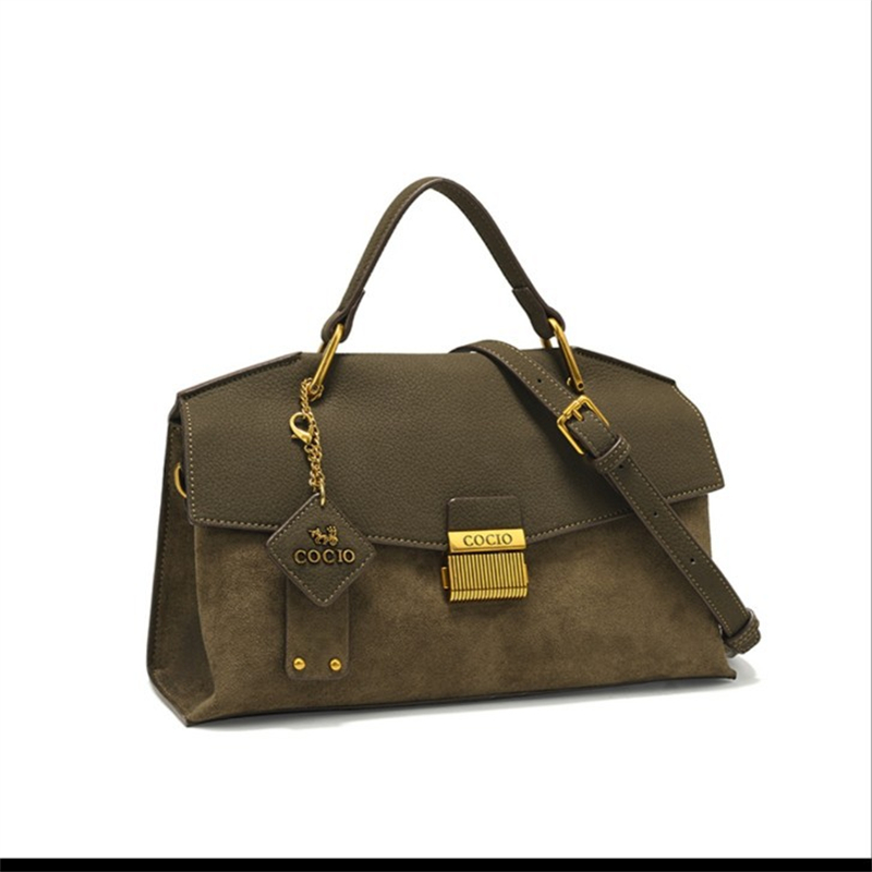 COCIO new designer matte leather high-quality lock buckle fashionable versatile hot shoulder crossbody bag free shipping