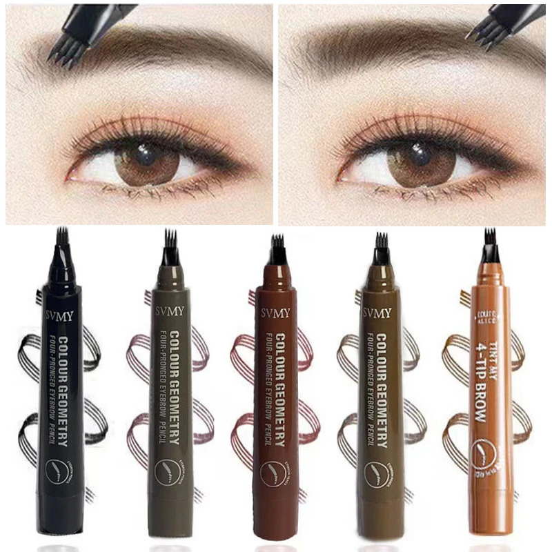 Long-lasting and smooth four-pronged liquid eyebrow pencil with clear roots natural wild eyebrow pencil waterproof and styling 250712