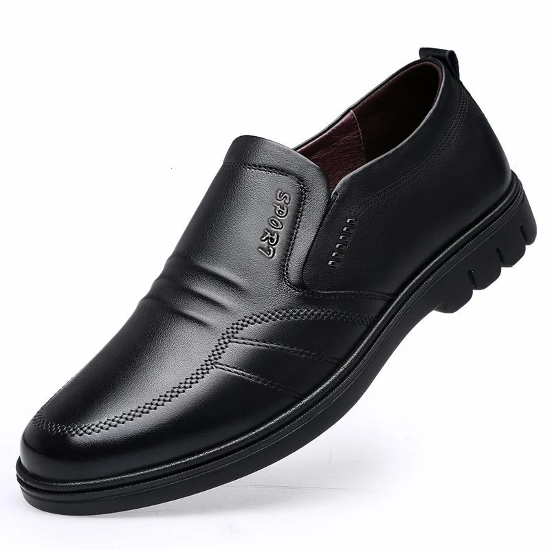 Man Sport Shoe Loafers Men Nonslip Leather Slipon Black Driving Shoes Sneakers Male Dress Light Breathable Footwear Flat 250717