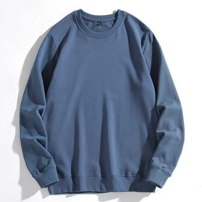 New Spring Autumn 100% Cotton Sweatshirt Men Pullover O Neck Tees Streetwear Couple Hoodies Sweatshirts Tops Mens Clothing 2024 XJ250714