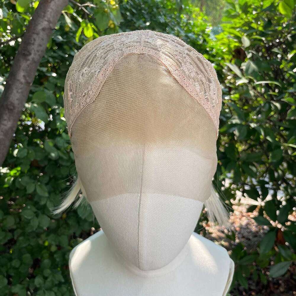 Blonde Men Short Bob Cut Synthetic Hair 13X4 Lace Front Wigs For Women Free Part Natural Hairline 150%