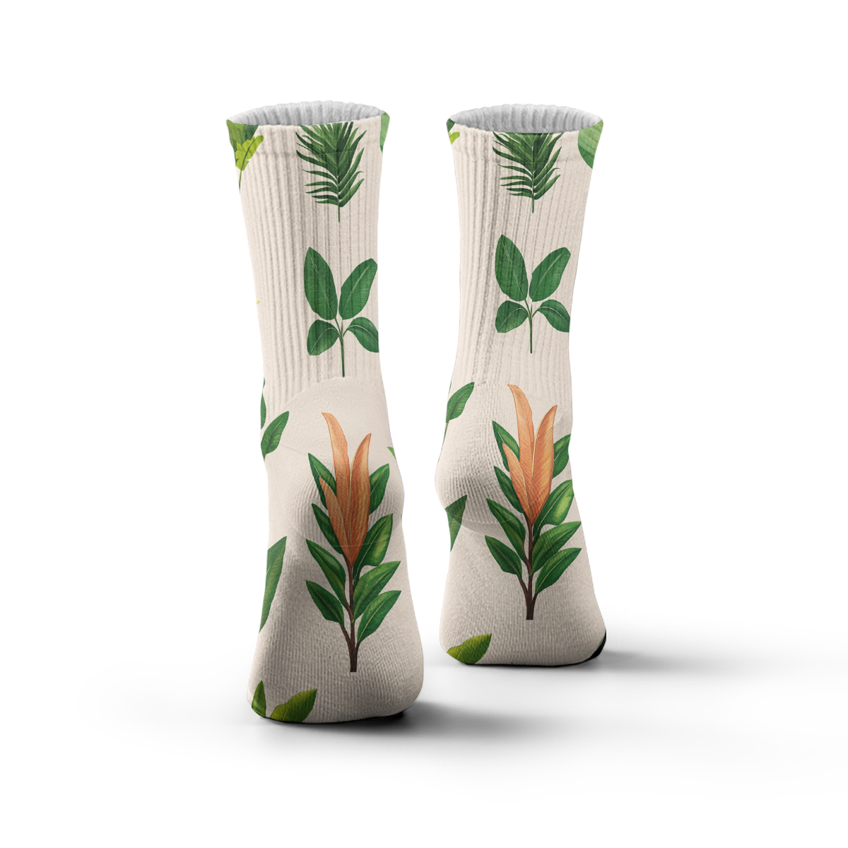 Tropical Flora Unisex Tube Socks: Trendy Nature - Inspired Vibes