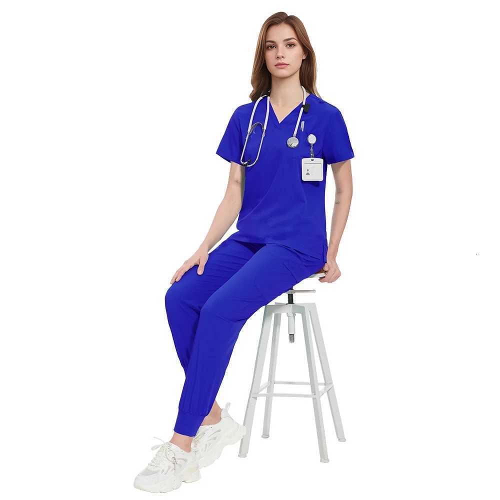 Fashionable Medical Uniforms Hospital Women Scrubs Sets Doctors Nurses Accessories Dental Clinic Beauty Salon Workear Clothes Z250718