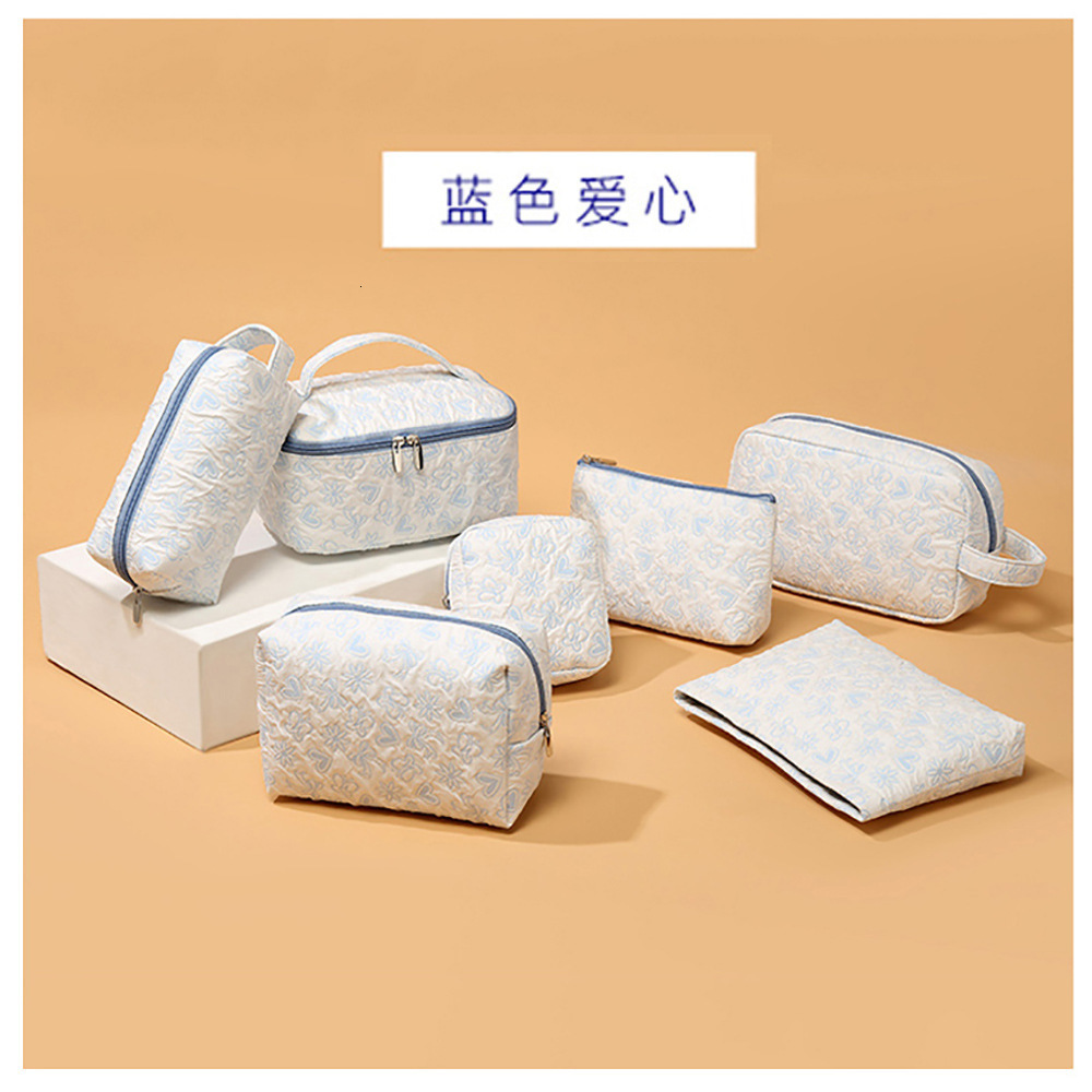 Colorful Makeup Bag Handheld Lipstick Coin Storage Bag Large Capacity Cute Travel Portable Toiletry Bag 250220