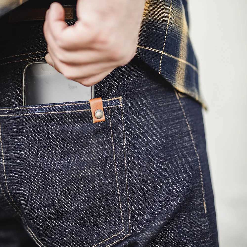 13.5oz Heavyweight Selvedge Raw Denim Jeans Straight Pants Versatile Trousers for Mens Autumn and Winter X250718