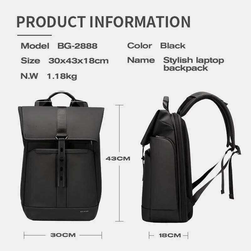 BANGE Unique Men Anti Theft Waterproof Laptop 15.6 Inch Daily Work Business Backpack School Back Pack Mochila For Women MDNG