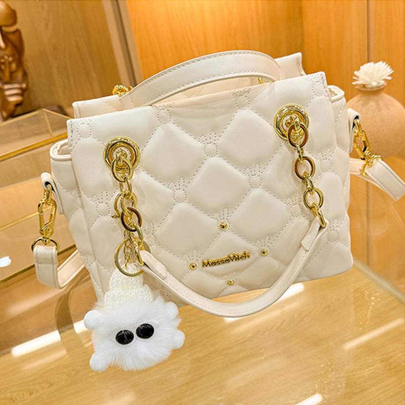 new arrival! Multi compartment large capacity handbag, cute style single shoulder ten font women's small square bag