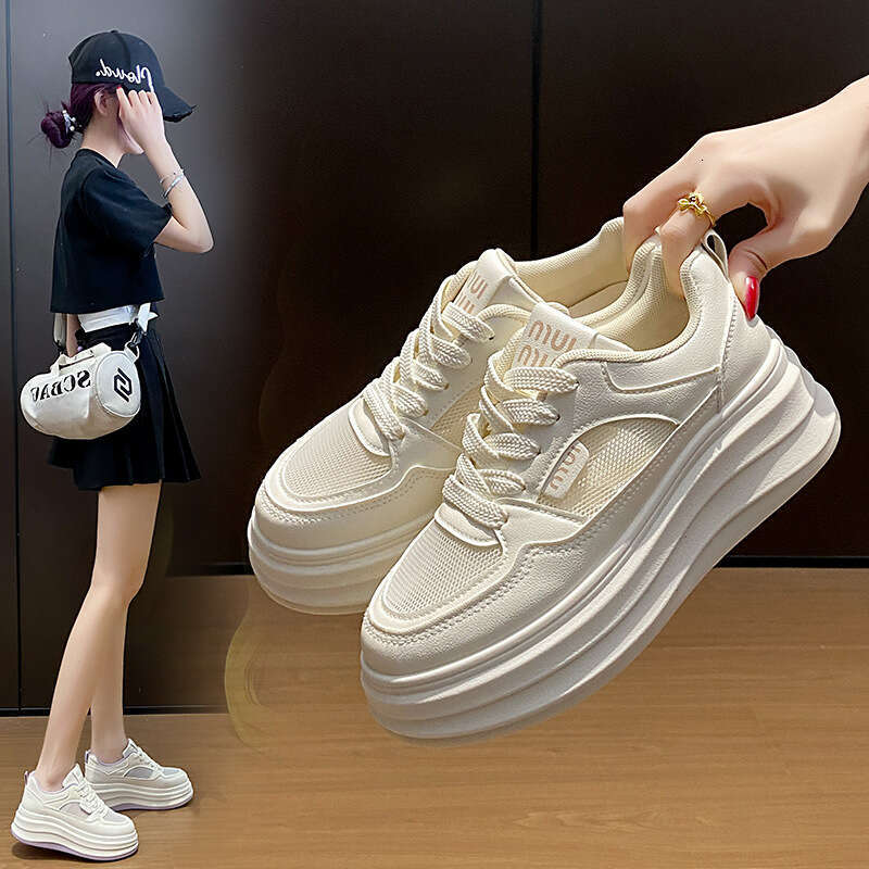 2025 Spring White Sneakers for Women Korean Style Ins Free shipping Women's Student Thick Sole Small Size Casual Sports Board Shoes HB803-1