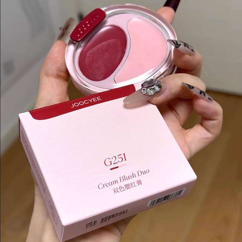 Joocyee Two Color Powder Blusher Plate Cream to Gel Blush Duo For Cheek And Lip Tint Long Lasting Vegan Makeup Blushes X250718