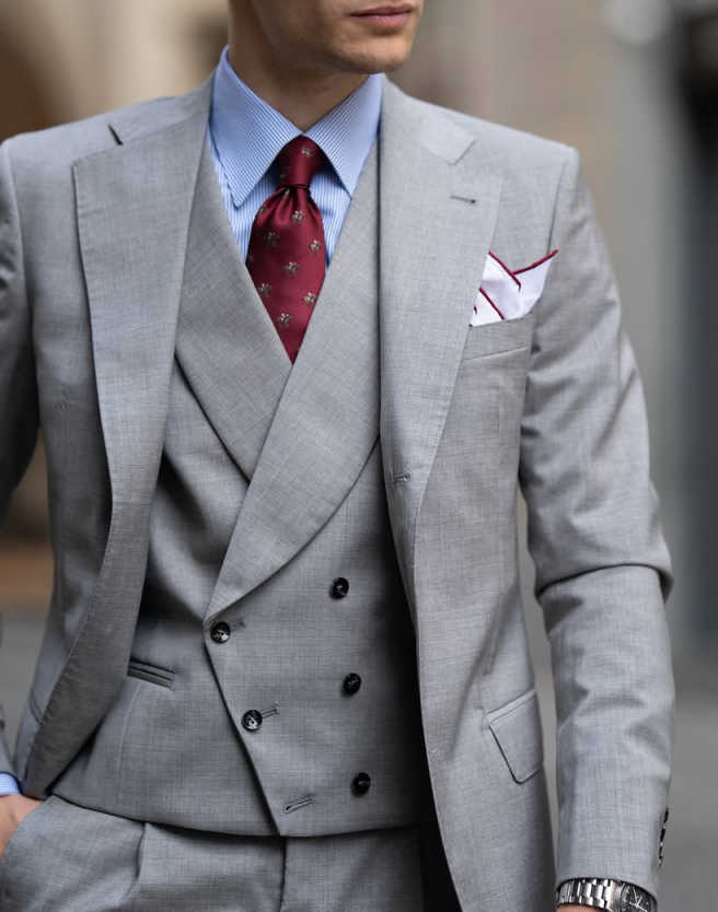 Formal Solid Groom Wedding Tuxedo Men's Suit 3 Piece Blazer Pants High-quality Tuxedos Banquet Party Customized