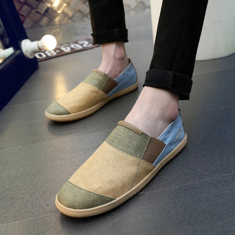 Fishermans Shoes Fashion Flat Canvas Sneakers Slip On Mens Espadrilles Walking Casual Shoes For Men Loafers Summer 250716