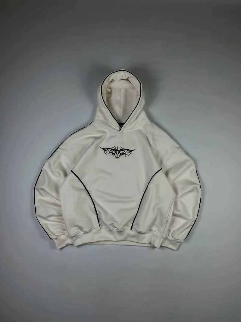 Y2k Men fashionable loose hoodie with trendy European American pattern embroidery High Street Harajuku punk casual hoodie X250718