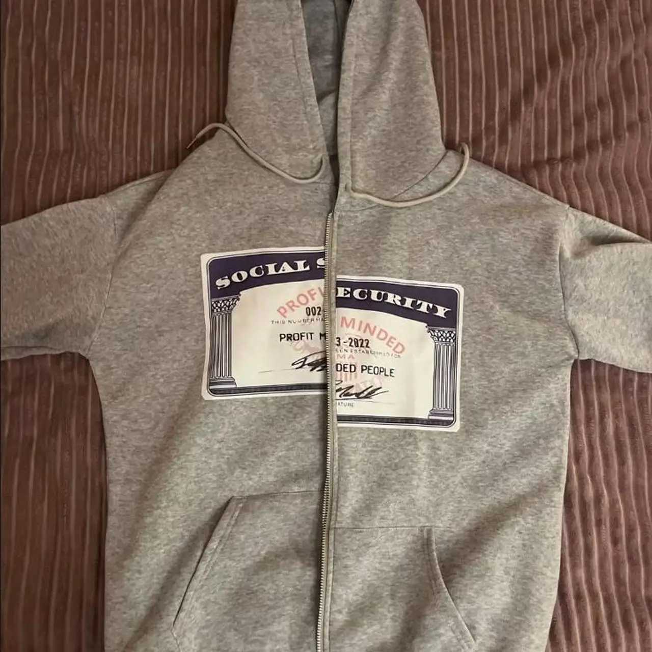 Mens Gray Printed Zip Up Hoodie Sweatshirt Y2K Style Streetwear Outfit Hoodies Men And Women Harajuku Casual Top Men Clothing X250718