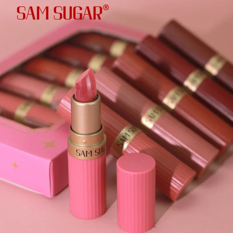 Diamond Glitter Lipstick Moisturizing Lasting Pink Sparkling Waterproof Lip Gloss Metallic Sexy Lipstick Lip Tint Lips Makeup 250716