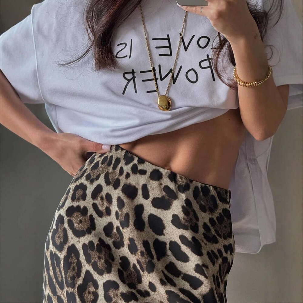 Minimalist Text Print T-Shirt For Women, Summer Versatile Loose Round Neck Pure Cotton Short Sleeve Top B5