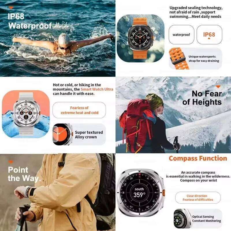 For Samsung Galaxy 7 Ultra Smart Men 32GB Memory NFC Bluetooth Call IP68 Waterproof Outdoor Sport Watch New Upgraded free shipping